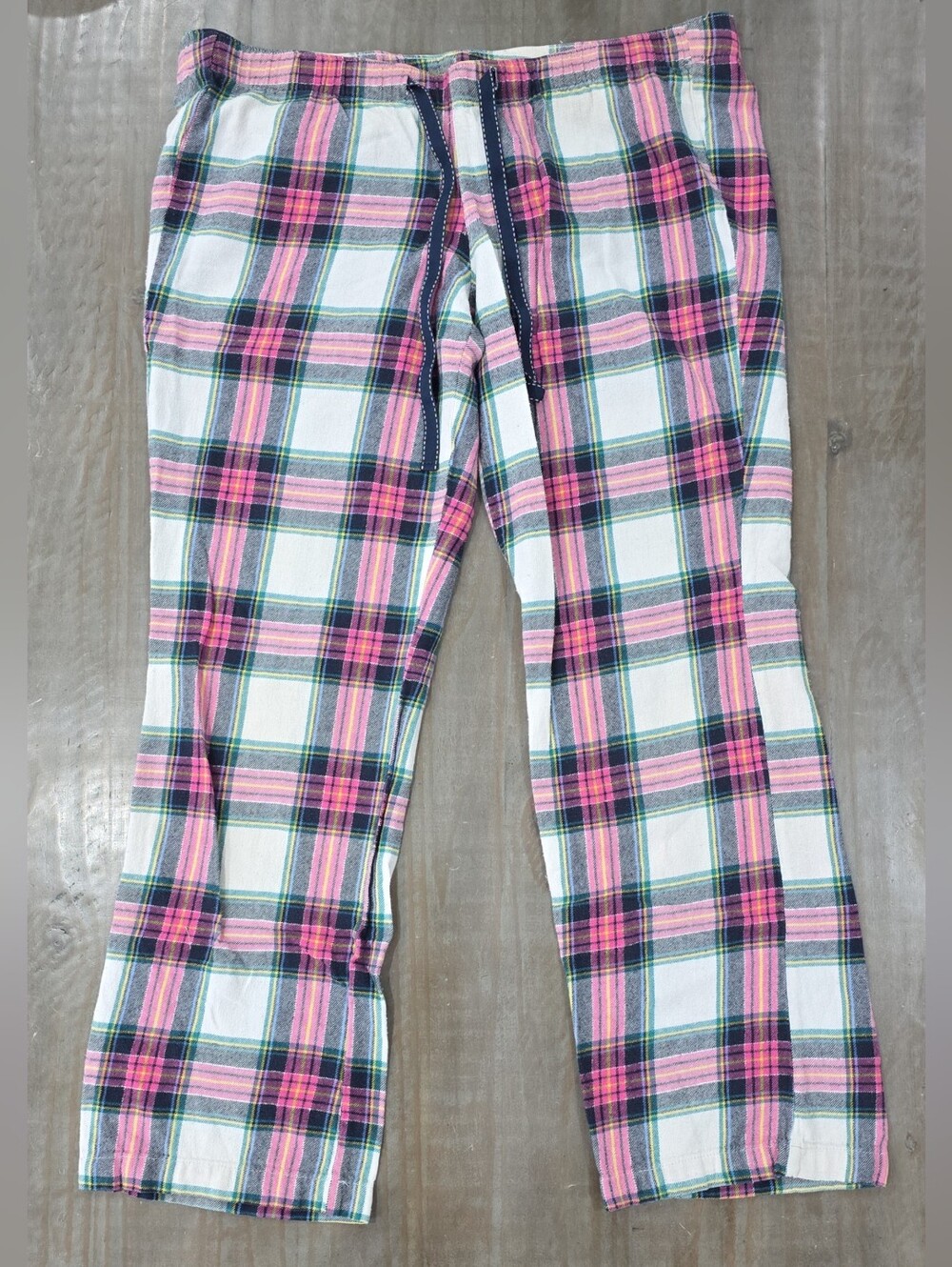 Old Navy Pink White Plaid Kids Pajama Bottoms #K0231